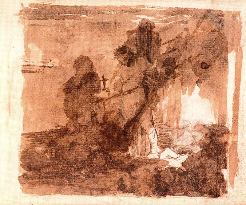 WikiOO.org - Encyclopedia of Fine Arts - Maleri, Artwork Francisco De Goya - Y no hai remedio 1