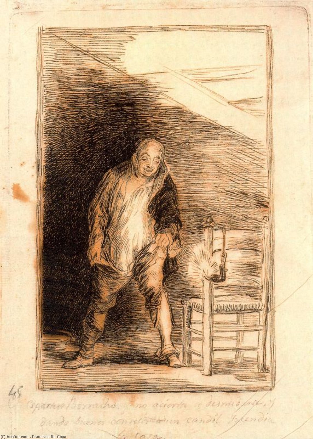 WikiOO.org - Encyclopedia of Fine Arts - Maalaus, taideteos Francisco De Goya - Y se le quema la Casa 1