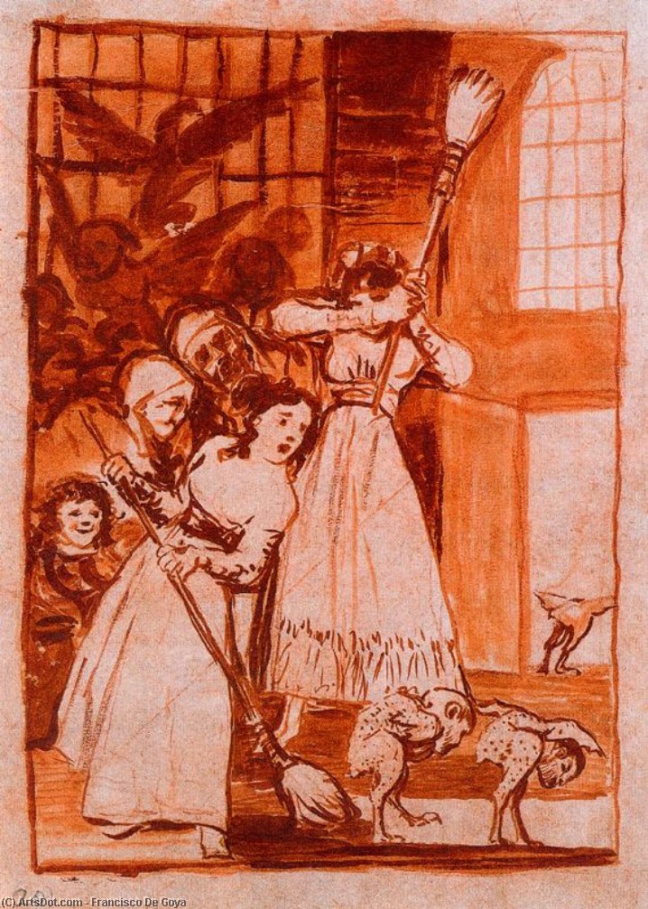 Wikioo.org - สารานุกรมวิจิตรศิลป์ - จิตรกรรม Francisco De Goya - Ya van desplumados 2