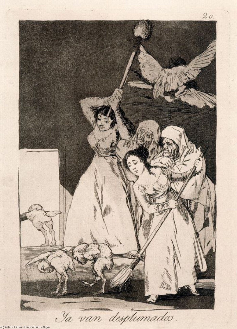 Wikioo.org - Encyklopedia Sztuk Pięknych - Malarstwo, Grafika Francisco De Goya - Ya van desplumados