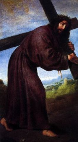WikiOO.org - Encyclopedia of Fine Arts - Maalaus, taideteos Francisco Zurbaran - Cristo con la cruz a cuestas