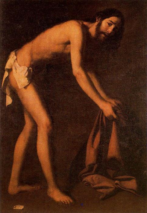 WikiOO.org - Encyclopedia of Fine Arts - Maalaus, taideteos Francisco Zurbaran - Cristo flagelado recoge su túnica