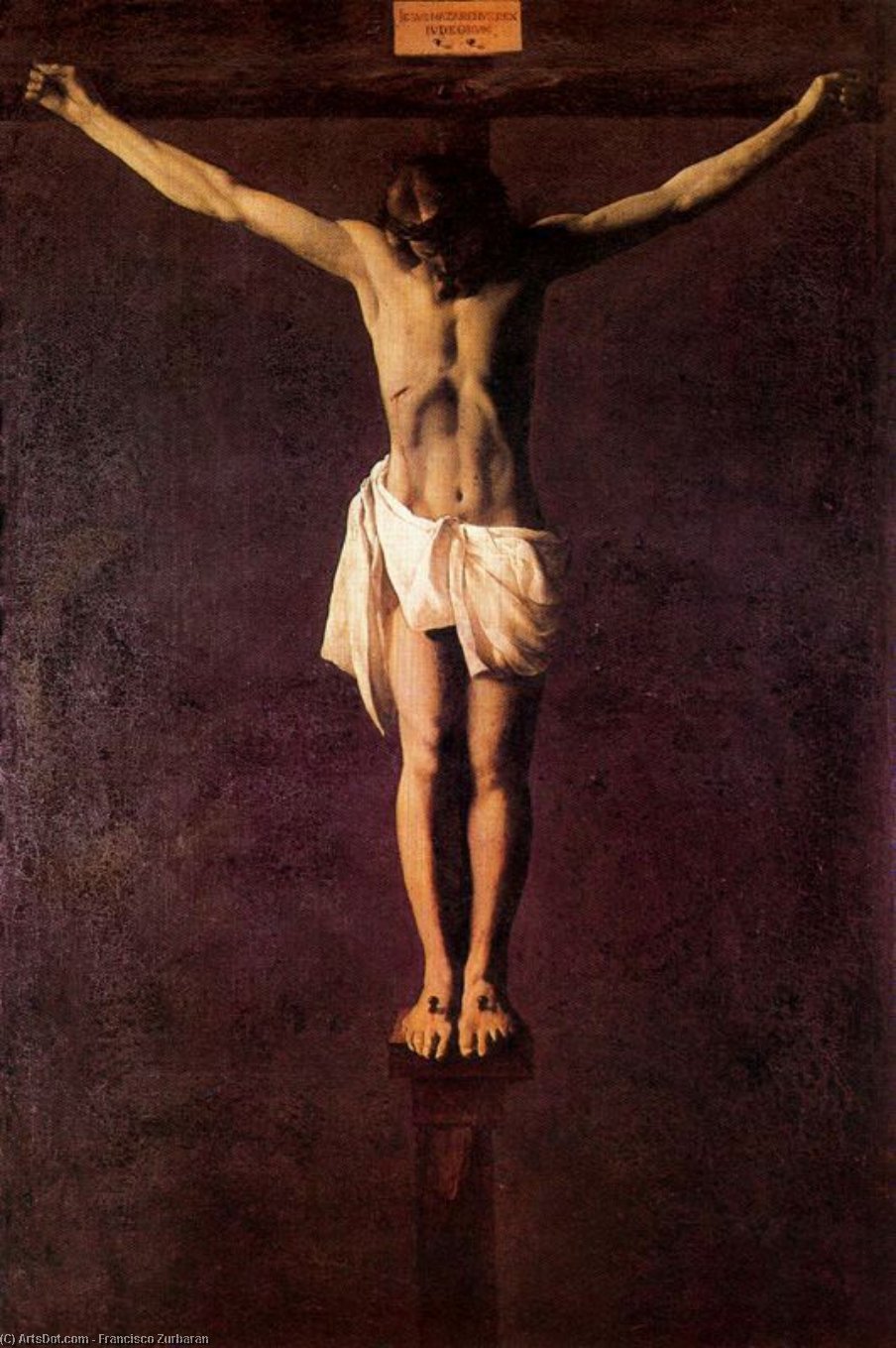 Wikioo.org – La Enciclopedia de las Bellas Artes - Pintura, Obras de arte de Francisco Zurbaran - Cristo , muerto en la cruz