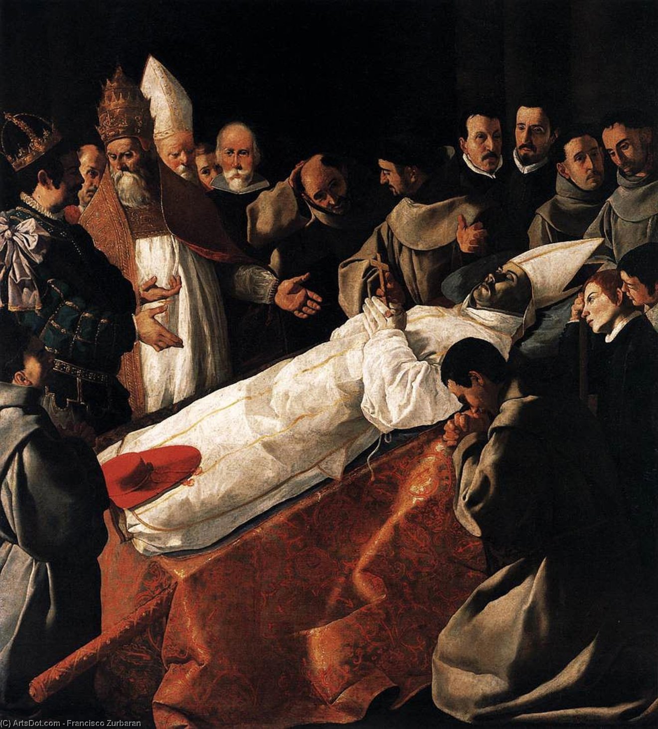 WikiOO.org - Енциклопедия за изящни изкуства - Живопис, Произведения на изкуството Francisco Zurbaran - Funeral de San Buenaventura