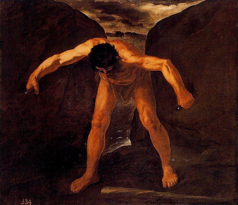 WikiOO.org - Encyclopedia of Fine Arts - Maľba, Artwork Francisco Zurbaran - Hércules separa los montes Calpe y Abyla