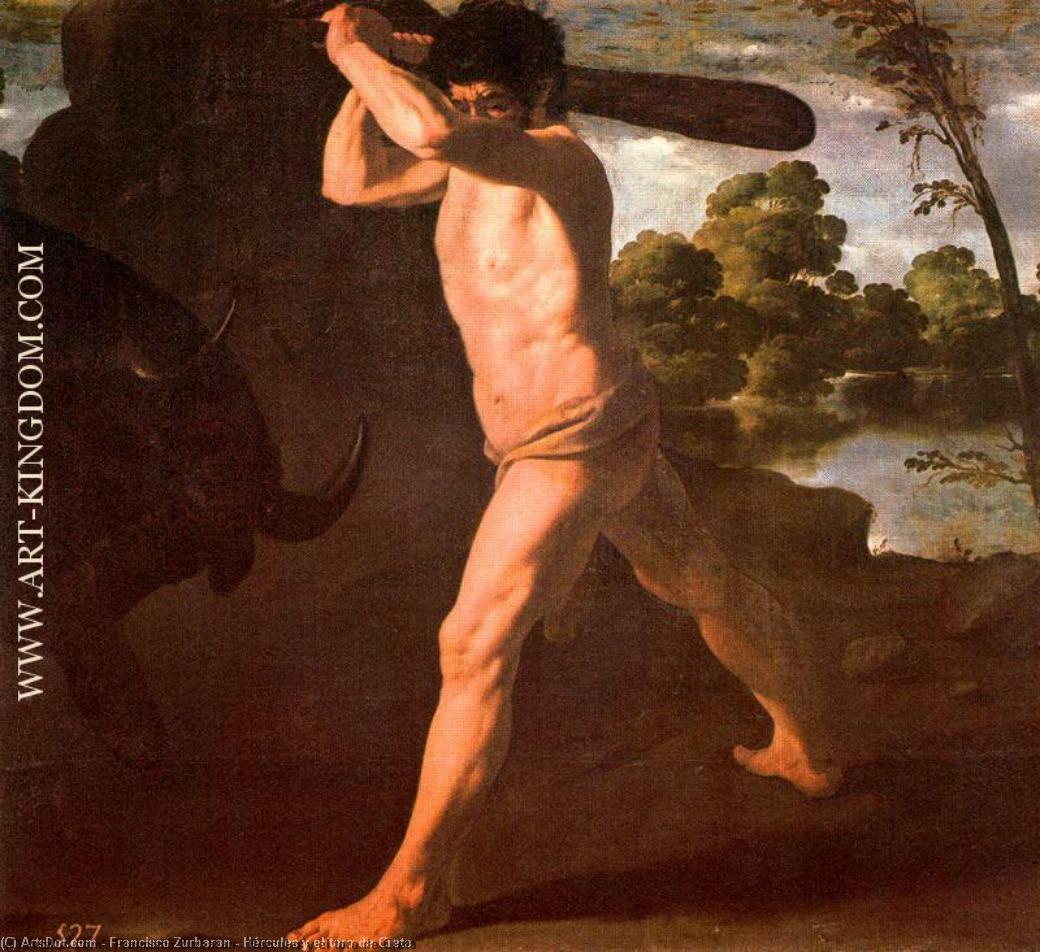 WikiOO.org - Encyclopedia of Fine Arts - Schilderen, Artwork Francisco Zurbaran - Hércules y el toro de Creta