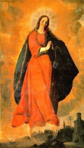 WikiOO.org - Encyclopedia of Fine Arts - Schilderen, Artwork Francisco Zurbaran - La Virgen de la Inmaculada Concepción
