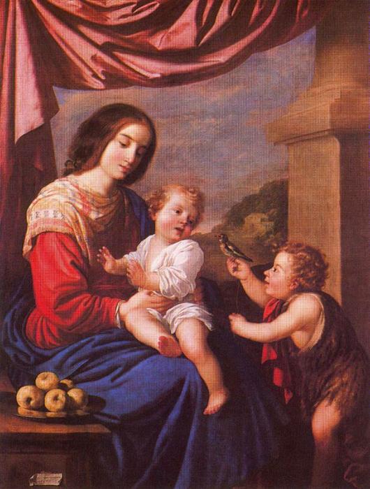 Wikioo.org – La Enciclopedia de las Bellas Artes - Pintura, Obras de arte de Francisco Zurbaran - La Virgen y el niño estafa san juan