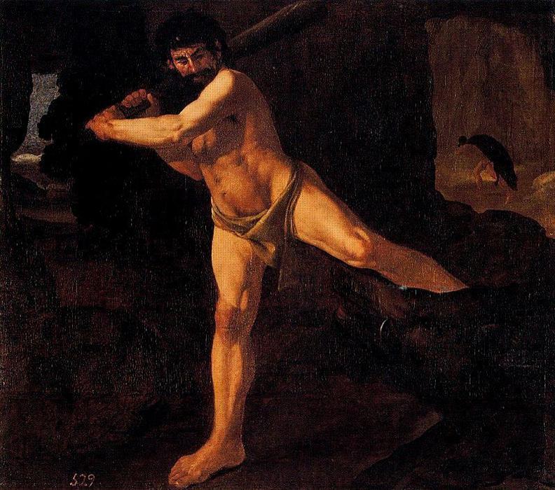Wikioo.org - The Encyclopedia of Fine Arts - Painting, Artwork by Francisco Zurbaran - Lucha de Hércules con el jabalí de Erimanto
