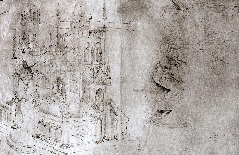WikiOO.org - Güzel Sanatlar Ansiklopedisi - Resim, Resimler Gentile Da Fabriano - Drawings after one of Altichiero's frescoes in the Oratorio di San Giorgio