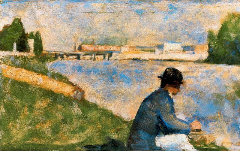 WikiOO.org - 百科事典 - 絵画、アートワーク Georges Pierre Seurat - サレネスでのセーヌ河岸