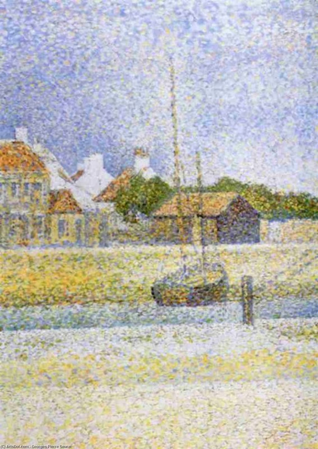 Wikioo.org - The Encyclopedia of Fine Arts - Painting, Artwork by Georges Pierre Seurat - Canale di Gravelines Grand Fort Philippe