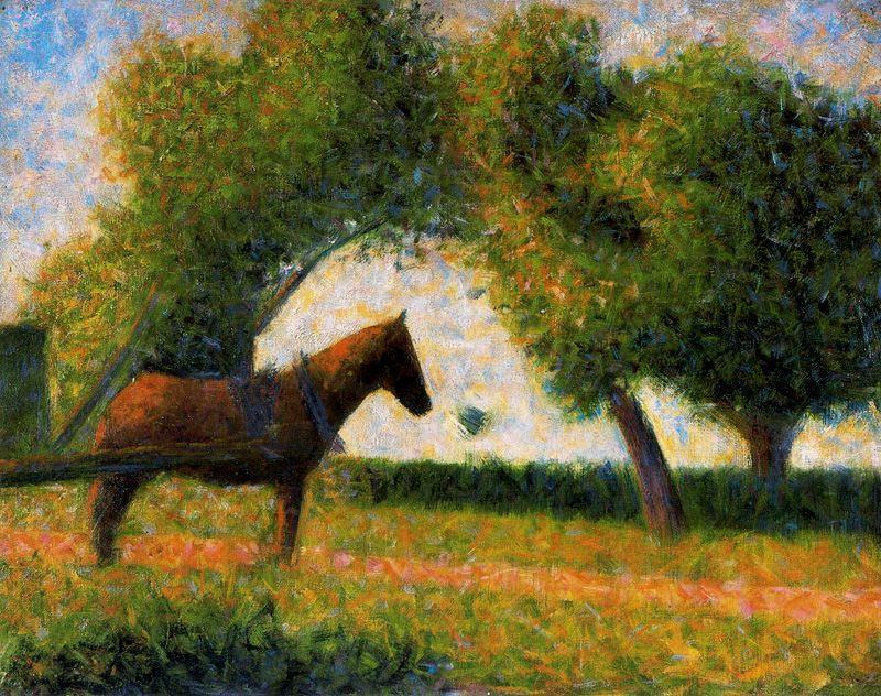 WikiOO.org - Encyclopedia of Fine Arts - Lukisan, Artwork Georges Pierre Seurat - Horse