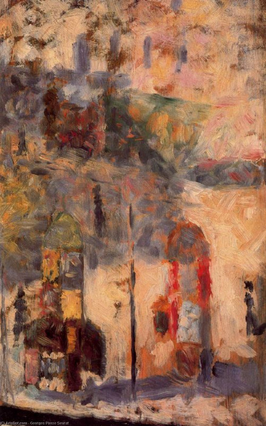 WikiOO.org - Енциклопедия за изящни изкуства - Живопис, Произведения на изкуството Georges Pierre Seurat - In the Street