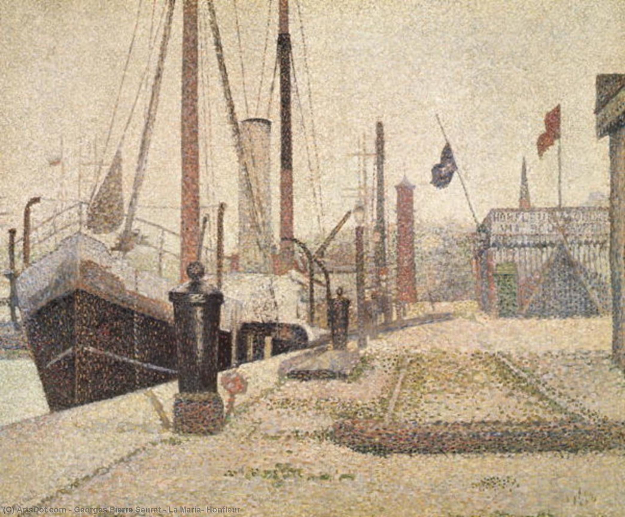 WikiOO.org - Enciklopedija dailės - Tapyba, meno kuriniai Georges Pierre Seurat - La Maria, Honfleur