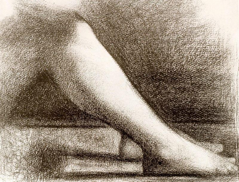 Wikioo.org - The Encyclopedia of Fine Arts - Painting, Artwork by Georges Pierre Seurat - Leg