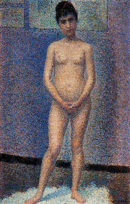 WikiOO.org - Encyclopedia of Fine Arts - Maľba, Artwork Georges Pierre Seurat - Modelo de frente