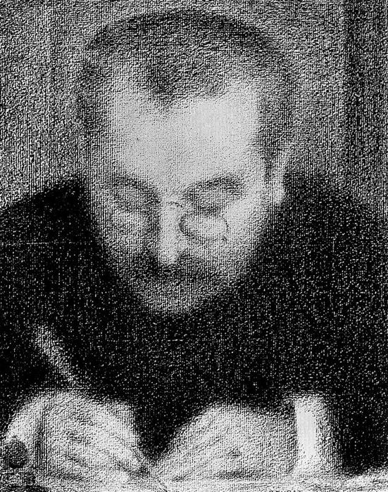 Wikoo.org - موسوعة الفنون الجميلة - اللوحة، العمل الفني Georges Pierre Seurat - Portrait of Paul Alexis