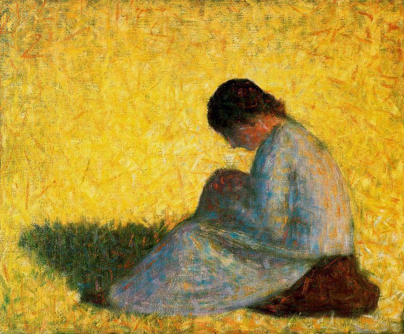 Wikioo.org – L'Enciclopedia delle Belle Arti - Pittura, Opere di Georges Pierre Seurat - donna seduta
