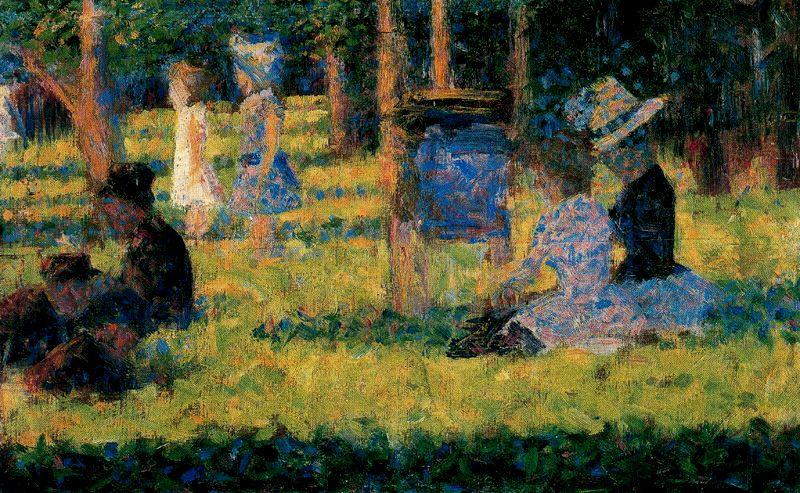 Wikioo.org - The Encyclopedia of Fine Arts - Painting, Artwork by Georges Pierre Seurat - Study for ''A Sunday on the Grande Jatte''