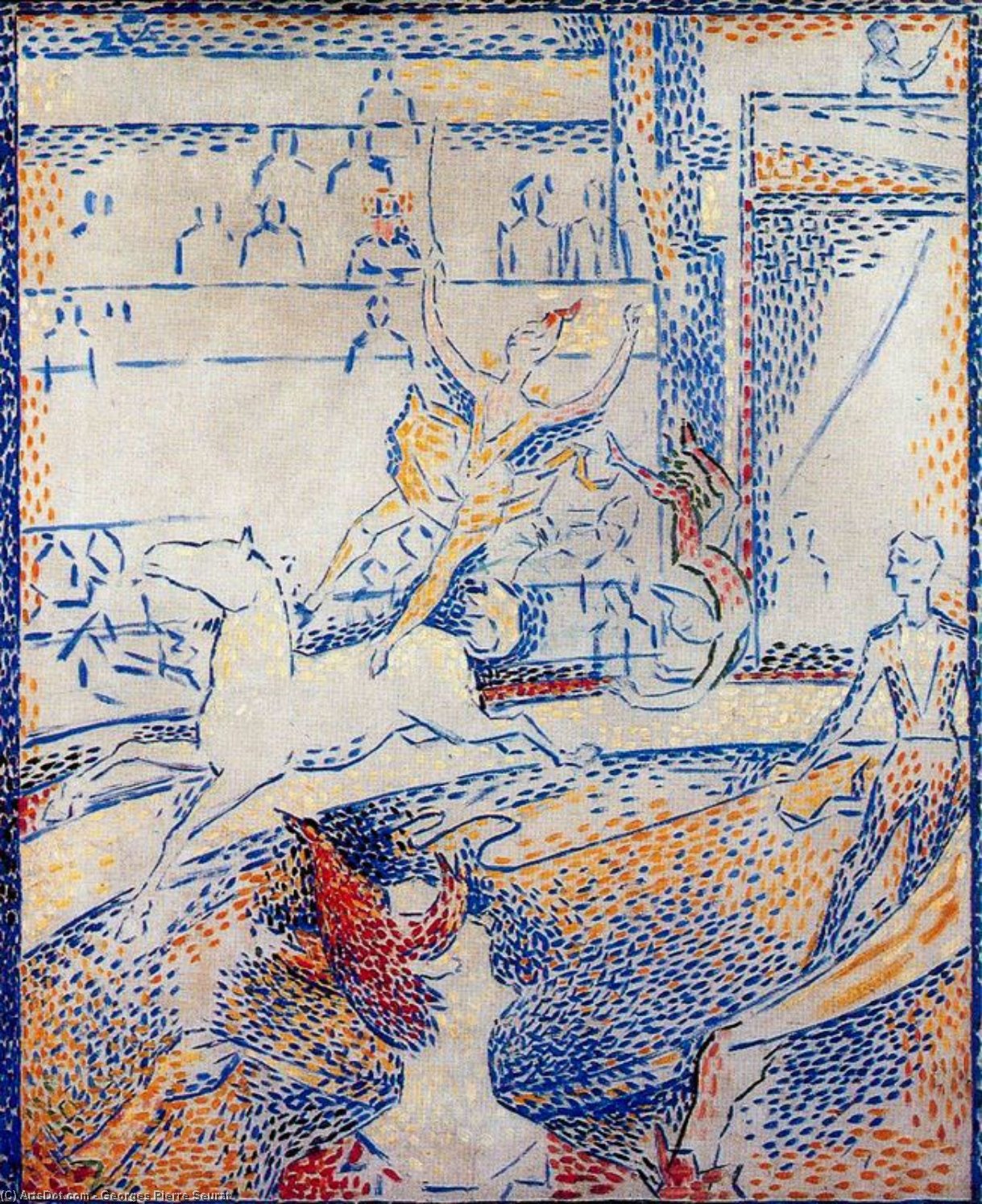 WikiOO.org - 百科事典 - 絵画、アートワーク Georges Pierre Seurat - 「サーカス のための研究