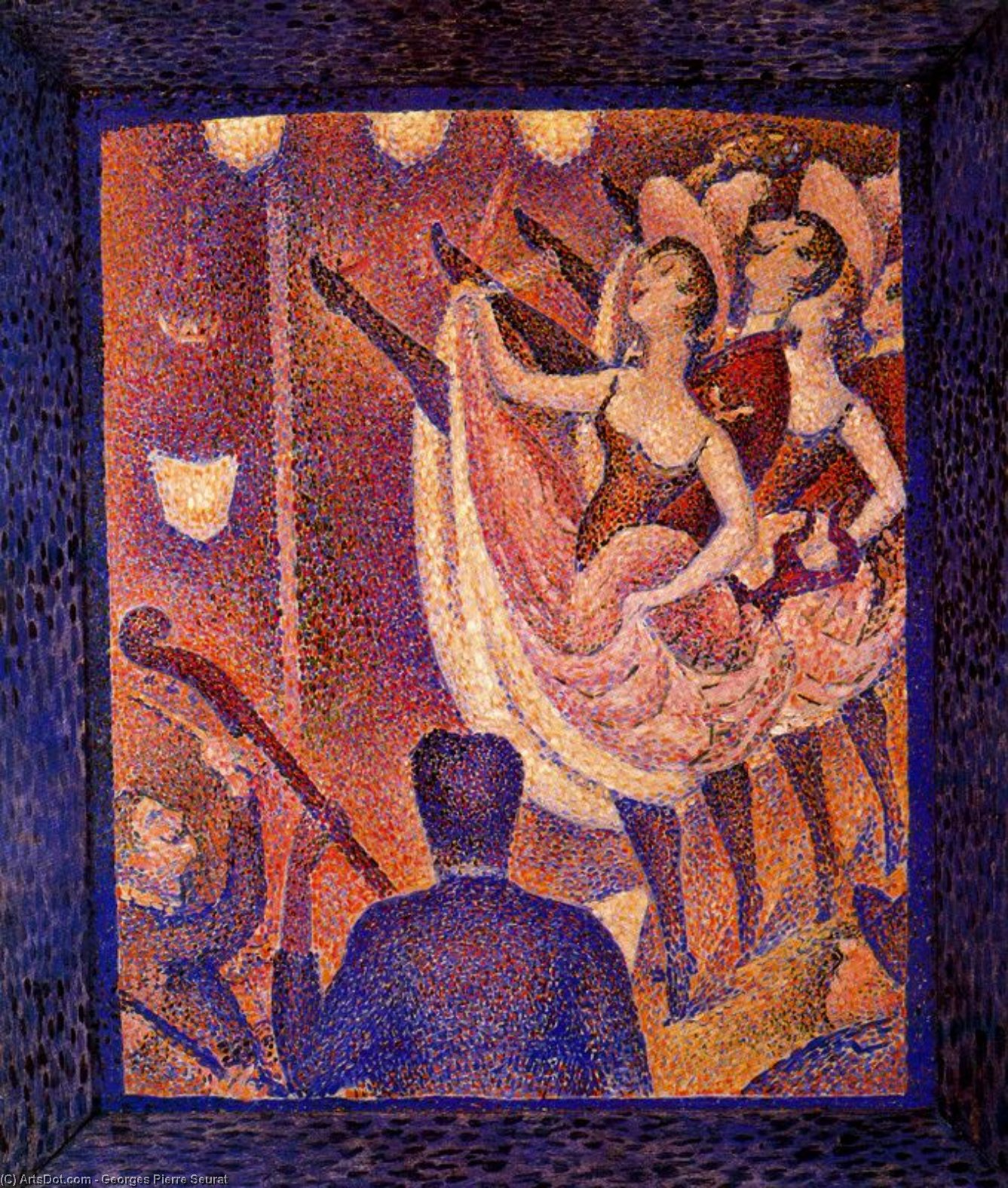WikiOO.org - Encyclopedia of Fine Arts - Lukisan, Artwork Georges Pierre Seurat - Study for Le Chahut 1