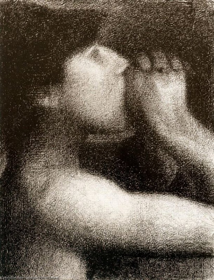WikiOO.org - Encyclopedia of Fine Arts - Maleri, Artwork Georges Pierre Seurat - The Echo