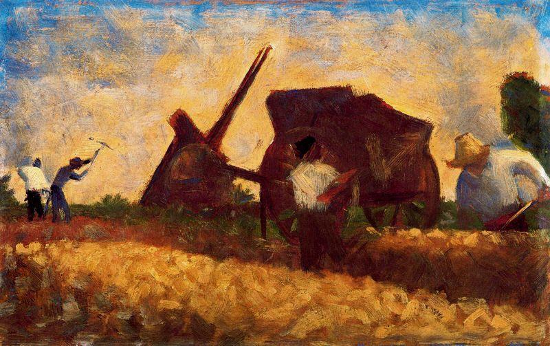 WikiOO.org - Енциклопедия за изящни изкуства - Живопис, Произведения на изкуството Georges Pierre Seurat - The Roadmenders