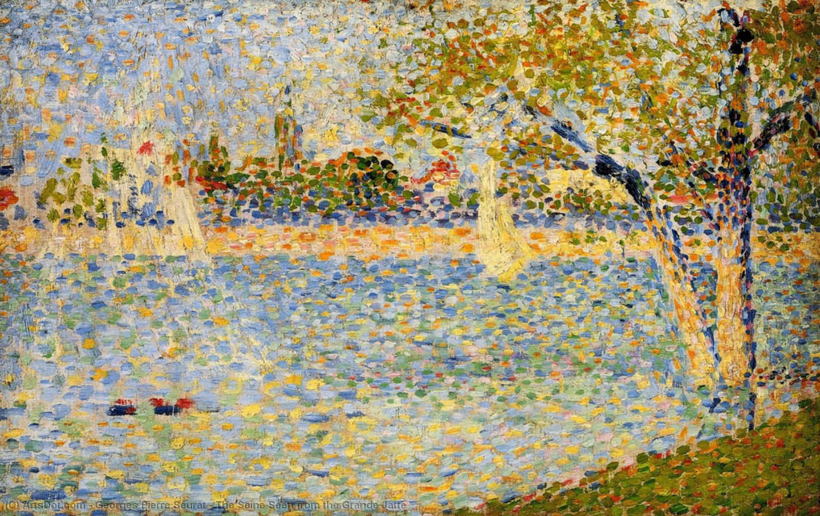 WikiOO.org - Encyclopedia of Fine Arts - Lukisan, Artwork Georges Pierre Seurat - The Seine Seen from the Grande Jatte