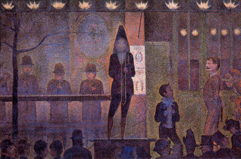 Wikioo.org - The Encyclopedia of Fine Arts - Painting, Artwork by Georges Pierre Seurat - The Sideshowed