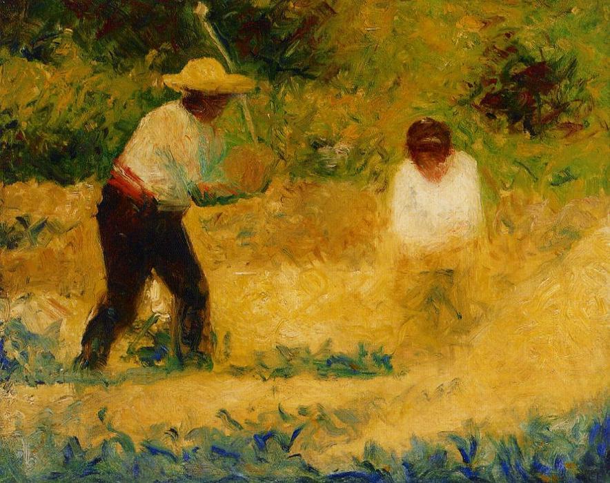 Wikioo.org - The Encyclopedia of Fine Arts - Painting, Artwork by Georges Pierre Seurat - The Stone Breaker 2