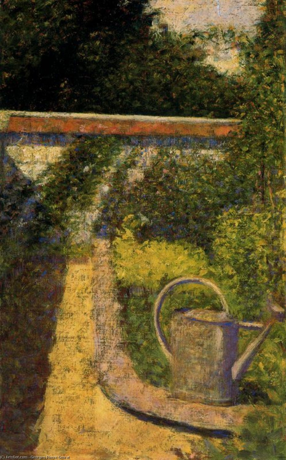 Wikoo.org - موسوعة الفنون الجميلة - اللوحة، العمل الفني Georges Pierre Seurat - The Watering Can