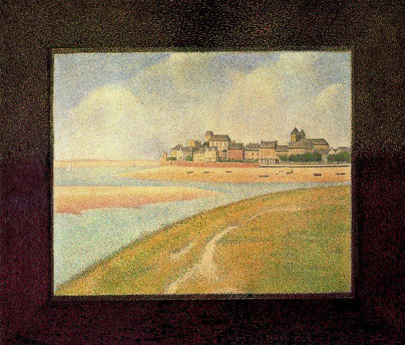 WikiOO.org - Enciclopedia of Fine Arts - Pictura, lucrări de artă Georges Pierre Seurat - View of Crotoy from Upstream