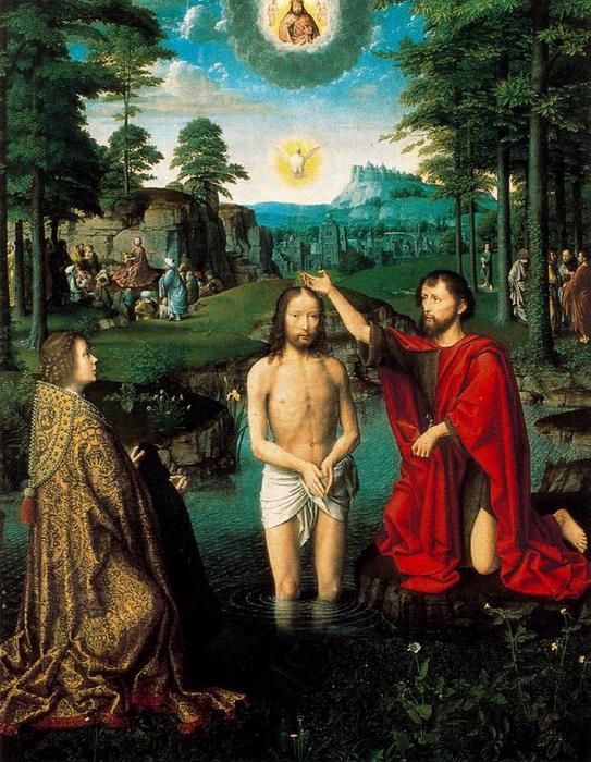WikiOO.org - Enciklopedija dailės - Tapyba, meno kuriniai Gerard David - Tríptico del Bautismo de Cristo