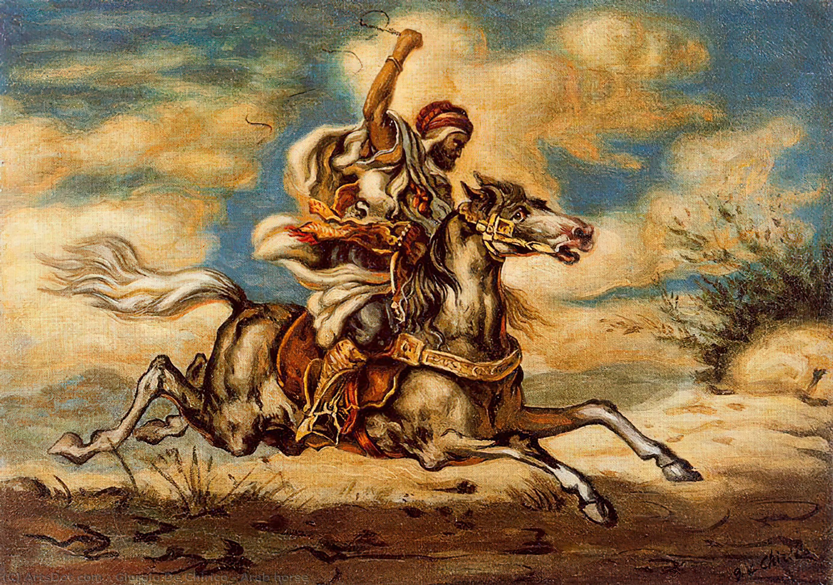 Wikioo.org - The Encyclopedia of Fine Arts - Painting, Artwork by Giorgio De Chirico - Arab horse