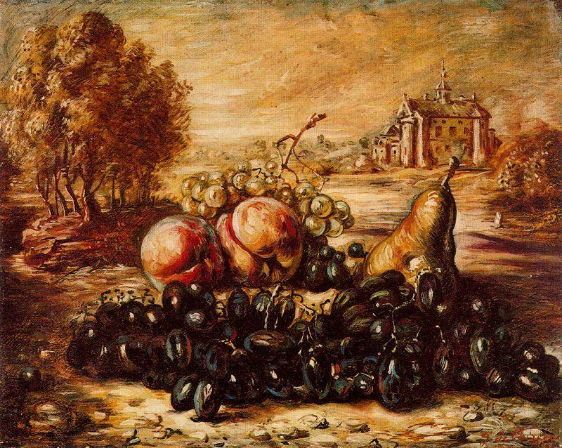 Wikioo.org - The Encyclopedia of Fine Arts - Painting, Artwork by Giorgio De Chirico - Black grape