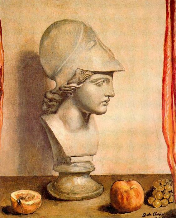 WikiOO.org - Енциклопедия за изящни изкуства - Живопис, Произведения на изкуството Giorgio De Chirico - Bust of Minerva