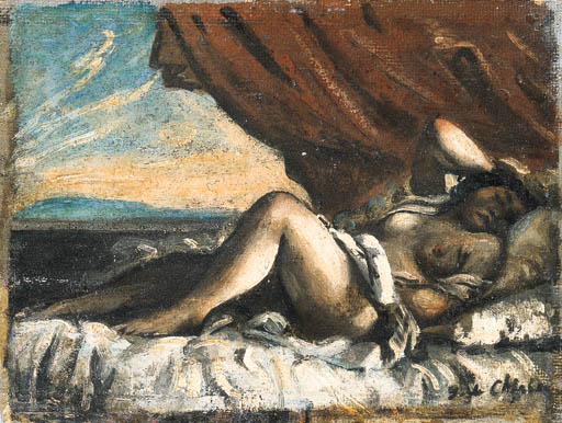 Wikioo.org - Bách khoa toàn thư về mỹ thuật - Vẽ tranh, Tác phẩm nghệ thuật Giorgio De Chirico - Donna dorminante