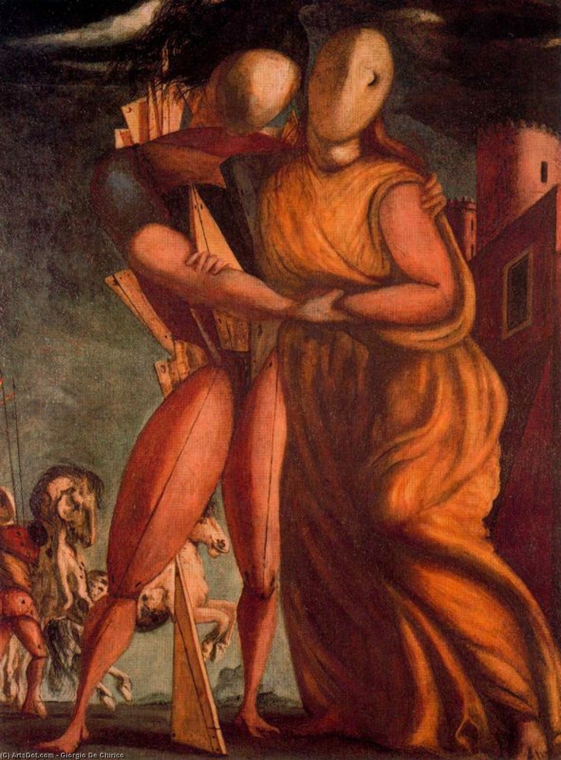 Wikioo.org – L'Enciclopedia delle Belle Arti - Pittura, Opere di Giorgio De Chirico - Ettore e Andromaca