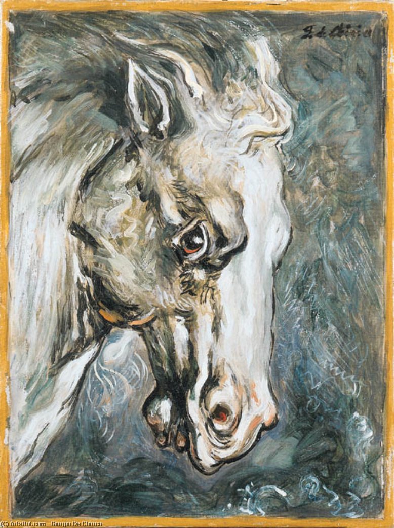 Wikioo.org - The Encyclopedia of Fine Arts - Painting, Artwork by Giorgio De Chirico - Horse 1