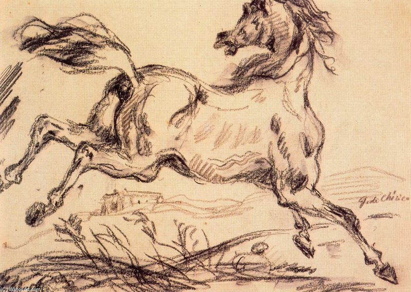Wikioo.org - The Encyclopedia of Fine Arts - Painting, Artwork by Giorgio De Chirico - Horse