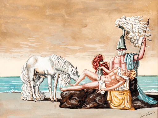WikiOO.org - Encyclopedia of Fine Arts - Målning, konstverk Giorgio De Chirico - Il figlio del guerriero
