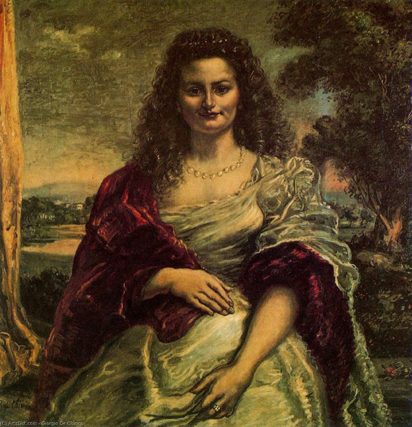 WikiOO.org - Encyclopedia of Fine Arts - Målning, konstverk Giorgio De Chirico - Italian Beauty