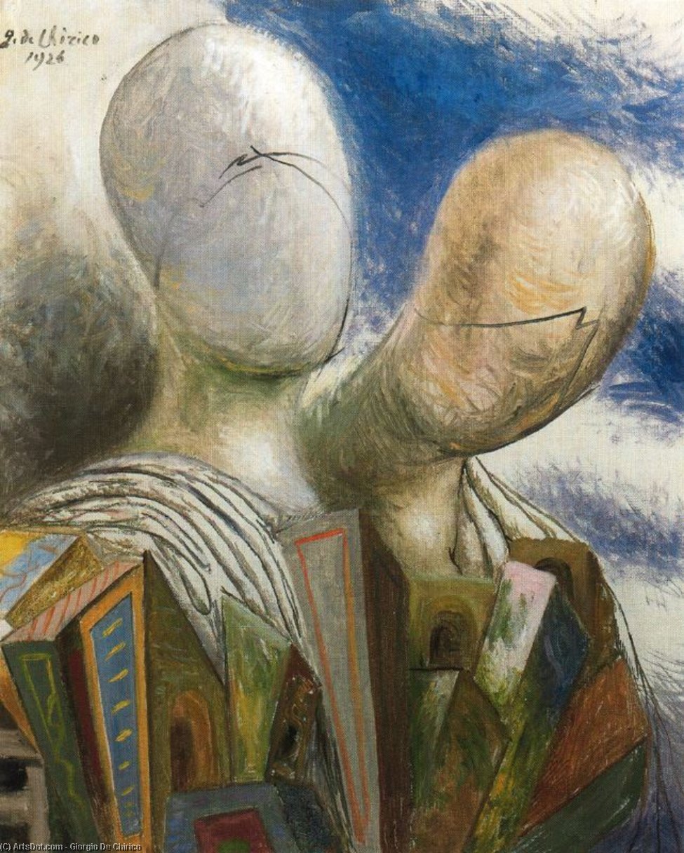 Wikioo.org – L'Encyclopédie des Beaux Arts - Peinture, Oeuvre de Giorgio De Chirico - les epoux