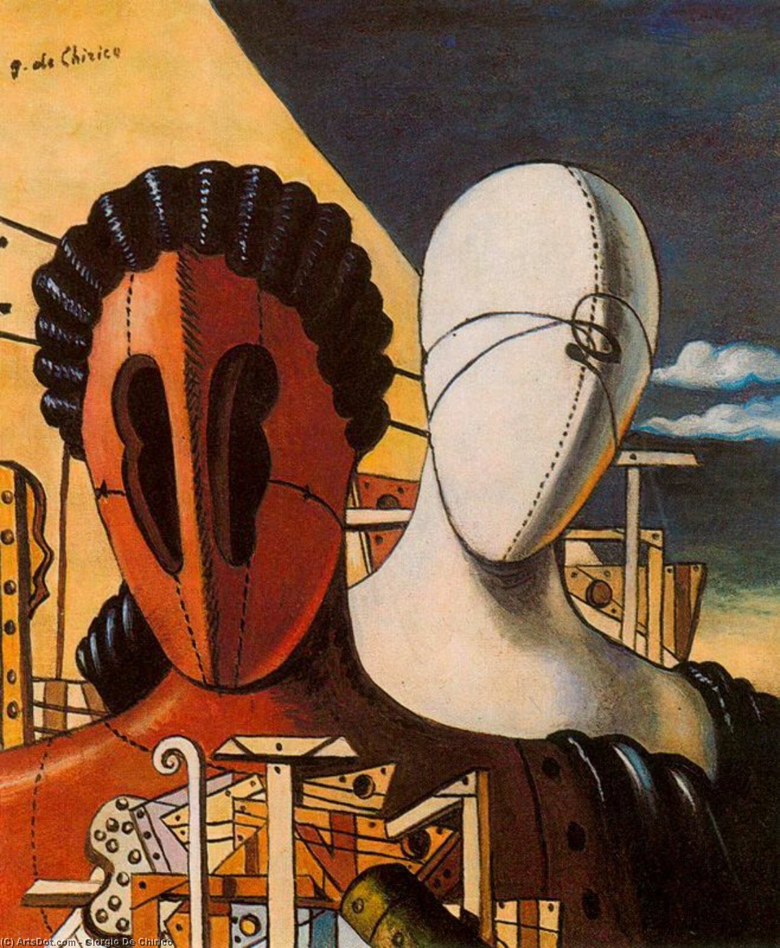 Wikioo.org - Encyklopedia Sztuk Pięknych - Malarstwo, Grafika Giorgio De Chirico - Masks