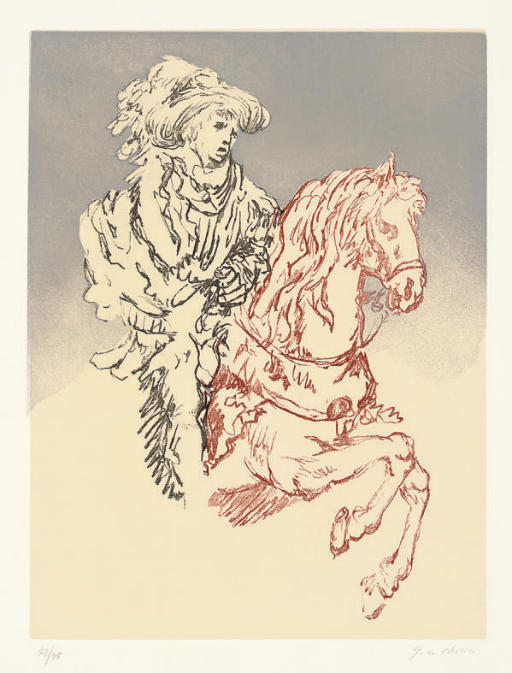 WikiOO.org - Encyclopedia of Fine Arts - Maleri, Artwork Giorgio De Chirico - Paggio a Cavallo
