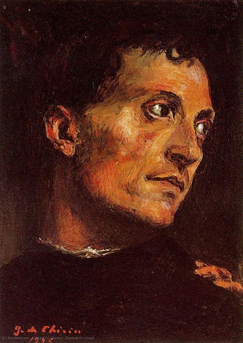 WikiOO.org - Енциклопедия за изящни изкуства - Живопис, Произведения на изкуството Giorgio De Chirico - Portrait of a man
