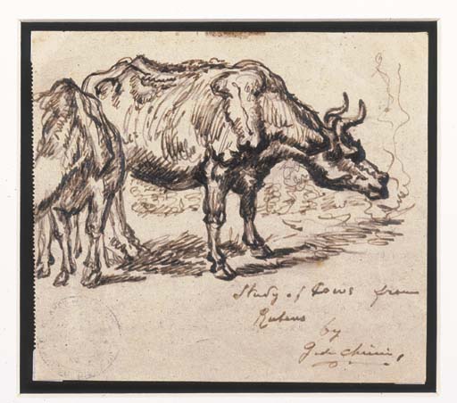 WikiOO.org - Encyclopedia of Fine Arts - Maleri, Artwork Giorgio De Chirico - Studio per un toro