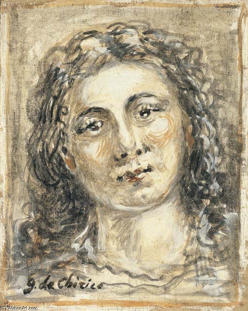 WikiOO.org - Encyclopedia of Fine Arts - Lukisan, Artwork Giorgio De Chirico - Testa di donna
