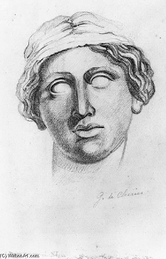 WikiOO.org - Encyclopedia of Fine Arts - Lukisan, Artwork Giorgio De Chirico - Testa mitologica